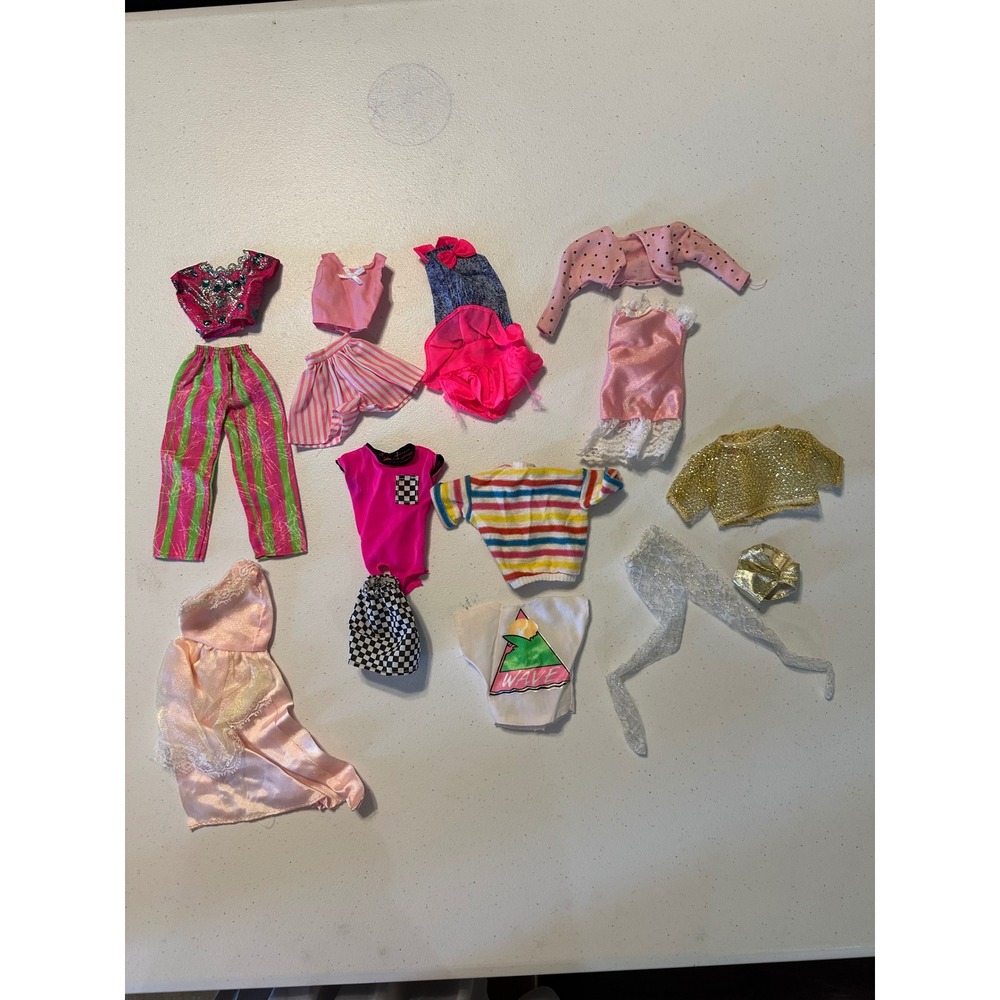Vintage Barbie Doll Clothes Lot 80s 90s Fashion Outfits Accessories Mixed 12pc